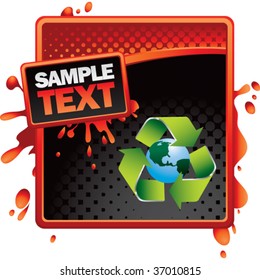 recycle symbol on classy modern style grunge template