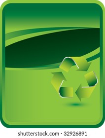 recycle symbol on green background