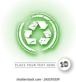 recycle symbol on isolated background