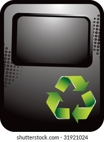 símbolo de reciclaje en la pancarta de la plantilla