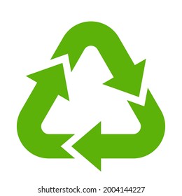 Recycle symbol on white background