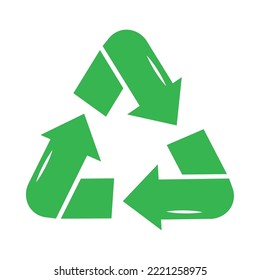 recycle symbol on white background