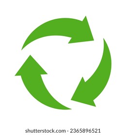Recycle symbol on white background. Vector illustration