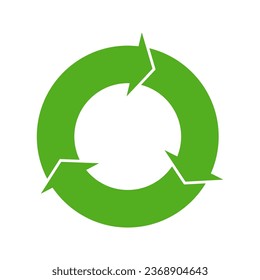 Recycle symbol on white background. Vector illustration
