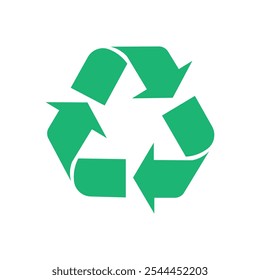 Recycle symbol on white background 