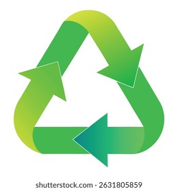 recycle symbol on white background