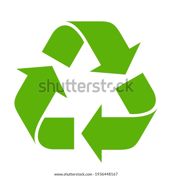 Recycle symbol on white\
background