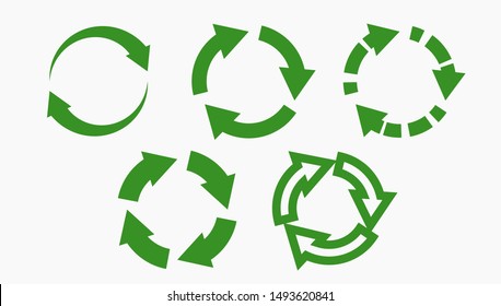 Recycle symbol pack vector sign isolated on white background. Simple logo vector illustration for graphic and web design.