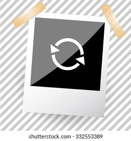 recycle symbol. Photoframe. Vector icon.