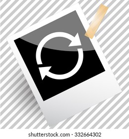 recycle symbol. Photoframe. Vector icon.