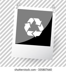 símbolo de reciclaje. Fotograma. Icono del vector.
