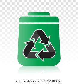 recycle symbol or recycling arrows flat icon for apps and websites