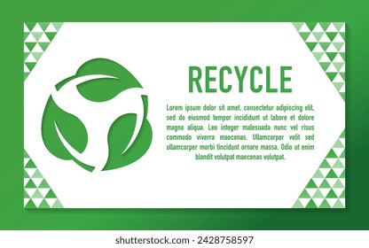 Recycle Symbol, saving ecology concept when people are recycling and reducing wastes. Saving the planet and energy concept. Vector illustration