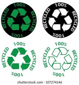 Recycle symbol set