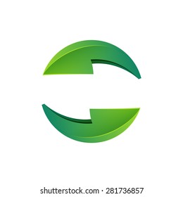 Recycle Symbol Or Sign Of Arrow Refresh, Reload, Rotation, Packaging, Loop Sphere Logo. Vector Illustration Design Elements.