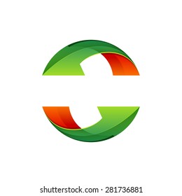 Recycle symbol or sign of arrow refresh, reload, rotation, packaging, loop sphere logo. Vector illustration design elements.