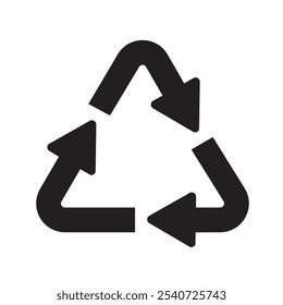 recycle symbol sign black original logo in vector 