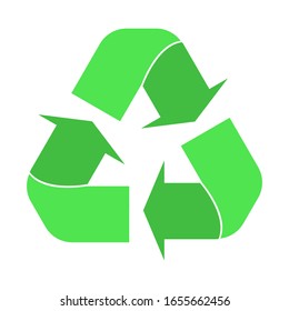 Recycle symbol or sign of conservation green icon. Vector illustration EPS10