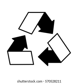 recycle symbol sign icon vector illustration design