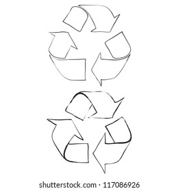 recycle symbol sketch vector