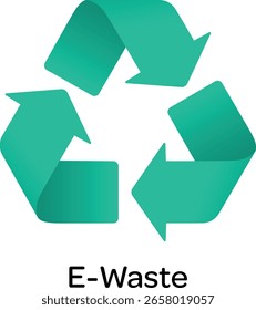 Símbolo de Reciclagem: Um visual impressionante do símbolo de reciclagem universalmente reconhecido, simbolizando a consciência ambiental e o processo vital de reutilização de materiais para conservar recursos.	