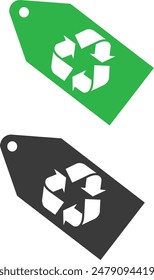 recycle symbol tag vector eps 10
