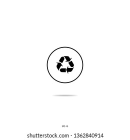 Recycle symbol of three arrows