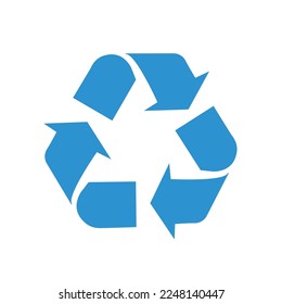 Símbolo de reciclaje generalmente para el diseño de envases en alimentos o productos médicos.