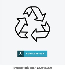 Recycle symbol vector icon