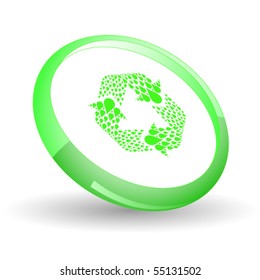 Símbolo de reciclaje. Icono del vector.