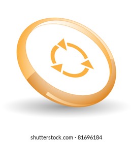 Símbolo de reciclagem. Ícone de vetor.