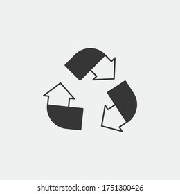 recycle symbol vector icon ecology and environmental icon recycling