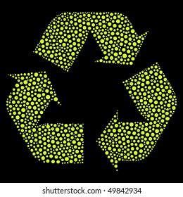 Símbolo de reciclaje. Ilustración vectorial.