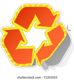 Símbolo de reciclaje. Ilustración vectorial.