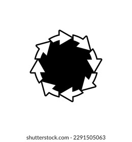 Símbolo de reciclaje, icono de ilustración vectorial.