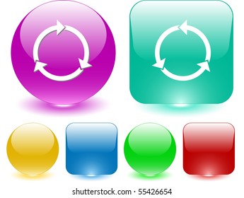 Símbolo de reciclagem. Elemento de interface de vetor.