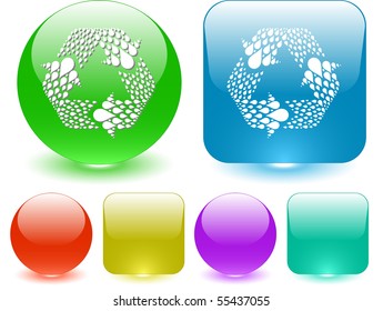Recycle symbol. Vector interface element.