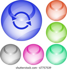 Recycle symbol. Vector interface element.