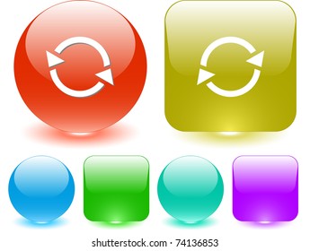 Recycle symbol. Vector interface element.