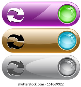 Recycle symbol. Vector internet buttons.