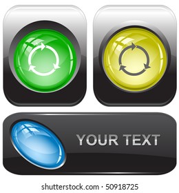 Recycle symbol. Vector internet buttons.