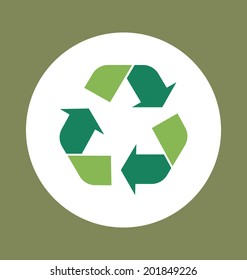 Recycle symbol. Vector symbol on the packaging, vector Illustration.