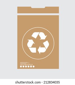 Recycle symbol. Vector symbol on the packaging, vector Illustration.