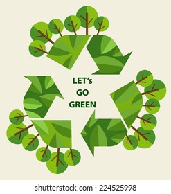 Recycle symbol. Vector symbol on the packaging, vector Illustration.