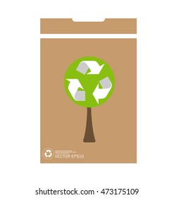 Symbol wiederverwenden. Vektorsymbol auf der Verpackung, Vektorgrafik
