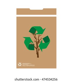 Recycle symbol. Vector symbol on the packaging, vector Illustration