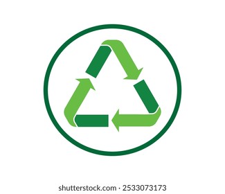 recycle symbol vector on white background.