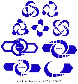 Recycle symbol. Vector set.