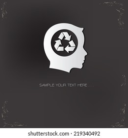 Recycle symbol,clean vector