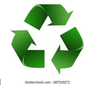 Recycle Symbol.Isolated On White Background. Vector Illustration